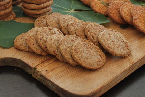 Blue Cheese Pecan Icebox Crackers