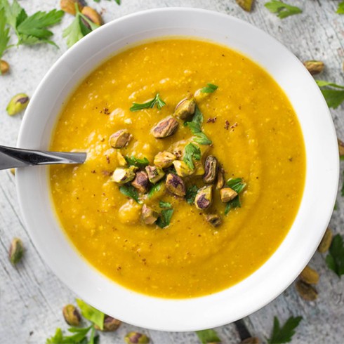 Pumpkin Pistachio Soup