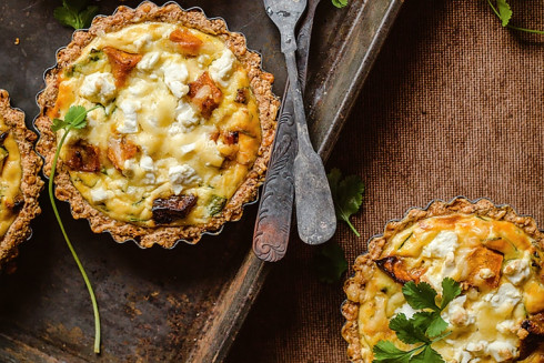 Roasted Pumpkin and Feta Tarts