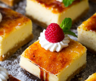 Crème Brûlée Cheesecake Bars