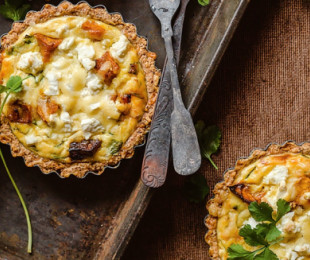 Roasted Pumpkin and Feta Tarts