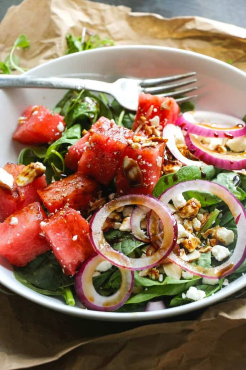 Balsamic Watermelon Feta Salad